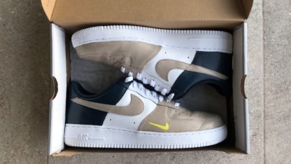 AirForce 1 – Cream - Blue - Image 2